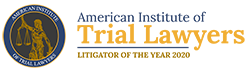 American Institute of Trial Lawyers badge for Litigator of the Year 2020